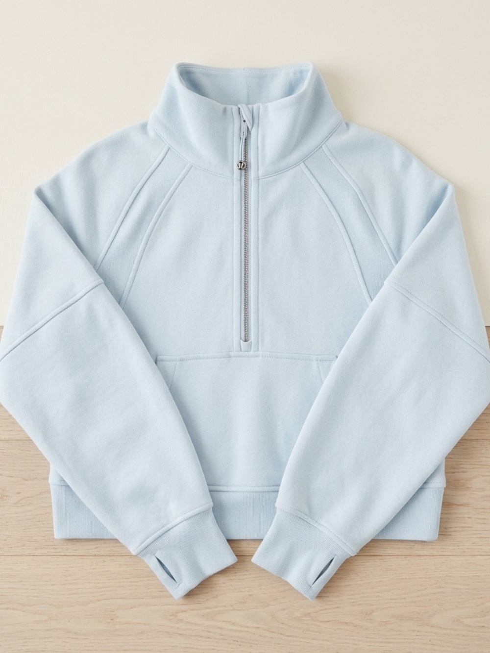lululemon athletica Light Blue Half-Zip Fleece Pullover